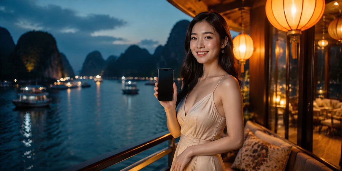 Người chơi trải nghiệm casino trên điện thoại tại Hội An trong không khí đèn lồng