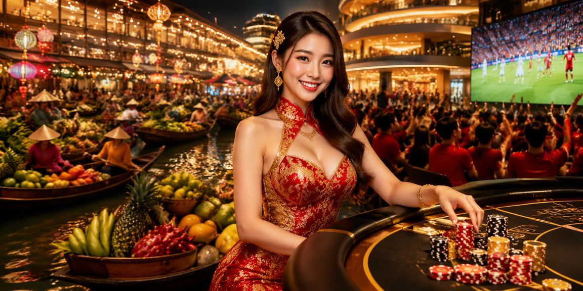 Lễ hội trên sông Mekong với không khí tưng bừng và người dùng tham gia cá cược trực tuyến