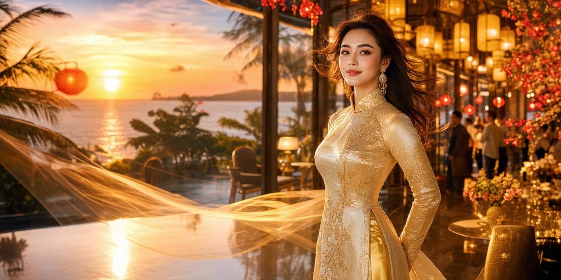 Người chơi bài tại Sài Gòn trong trang phục truyền thống áo dài tham gia casino trực tuyến